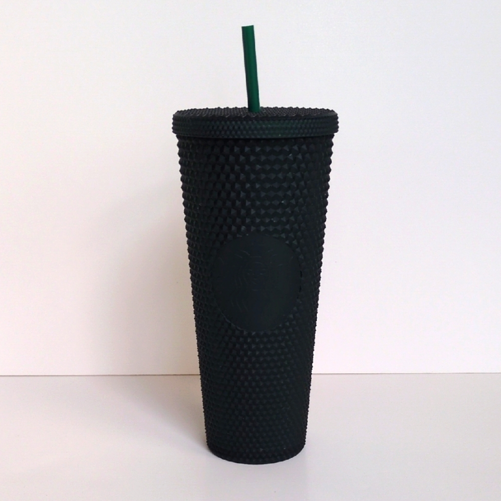 Starbucks 2022 Matte Studded Iced Cold Tumbler - Venti Dark Green with Lid Straw